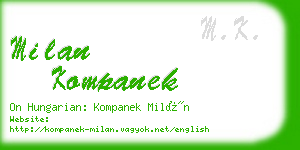 milan kompanek business card